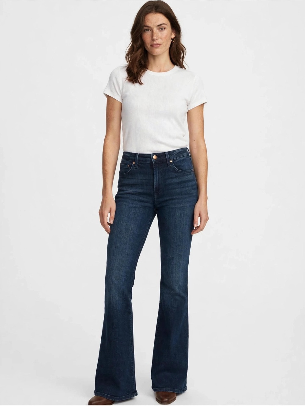 RACHEL Rachel Roy Dark Blue High-Rise Flare Jeans